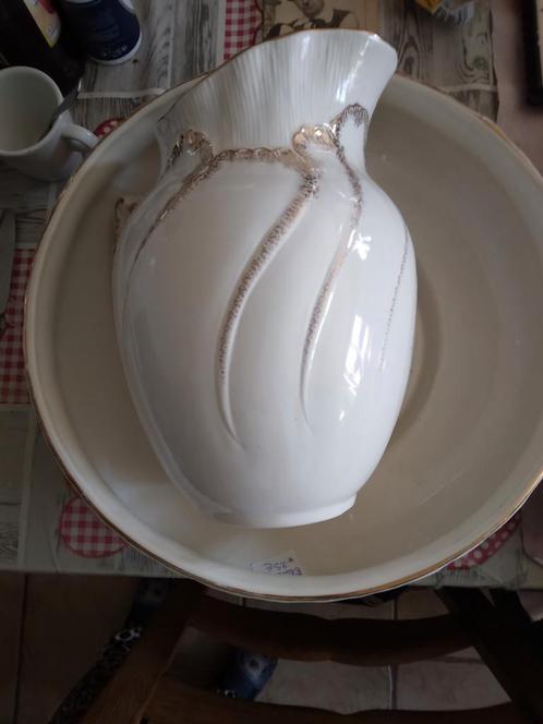 Lampetset boch kan met handvat ´ronde kom´ zeep en kambakje, Antiek en Kunst, Antiek | Keramiek en Aardewerk, Ophalen
