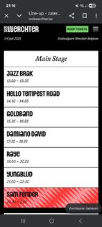 2 tickets Rock Werchter zaterdag 5-06-2025