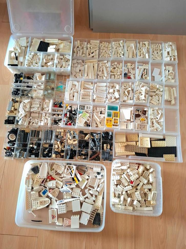 Lot witte LEGO +3000 stenen, Kinderen en Baby's, Speelgoed | Duplo en Lego, Gebruikt, Lego, Losse stenen, Ophalen of Verzenden