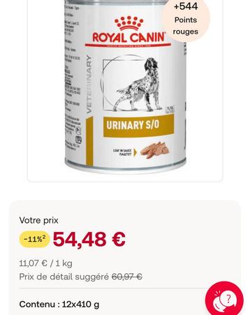 Lot de 33 Boites chien urinary (410gr) beschikbaar voor biedingen