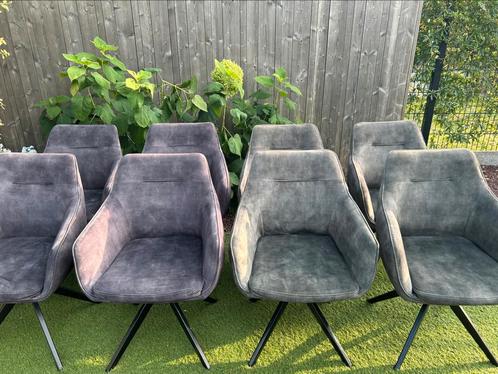 Terugdraaiende kuipstoelen, Huis en Inrichting, Stoelen, Gebruikt, Vijf, Zes of meer stoelen, Stof, Overige kleuren, Ophalen