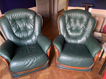 2 LEDEREN CLUBZETELS (prijs is per 2) beschikbaar voor biedingen