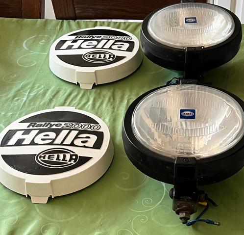 Koplampen Hella rally 2000 dia 22 cm 2 st incl kappen, Antiek en Kunst, Curiosa en Brocante, Ophalen of Verzenden