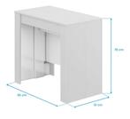 table extensible blanche (dimensions voir les photos), Maison & Meubles, Enlèvement, Utilisé