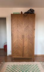 Massief grenen 2-deurs kledingkast, Huis en Inrichting, Kasten | Kleerkasten, Ophalen, 100 tot 150 cm, 200 cm of meer, Met hangruimte