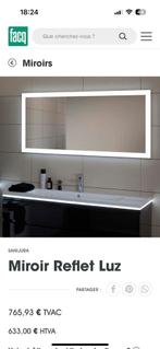 Miroir de salle de bain Sanijura 1m/antibuee + éclairage Led, Nieuw, Minder dan 100 cm, 75 tot 100 cm, Rechthoekig