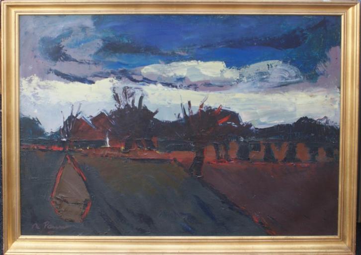 Gabriel De Pauw (1924-2000): Landschap (O/D, 108 x 78 cm), Antiek en Kunst, Kunst | Schilderijen | Klassiek, Ophalen of Verzenden