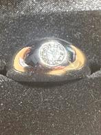 Prachtige ring wit goud met briljant, Verzenden, Zo goed als nieuw, Wit