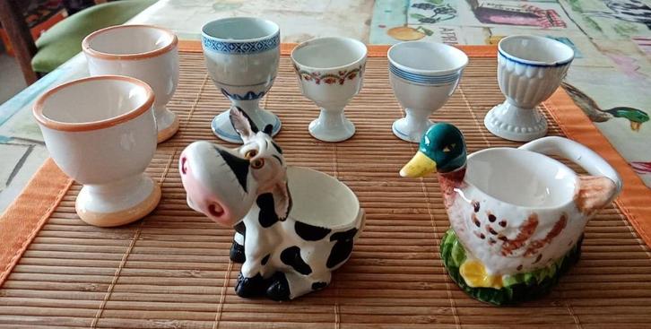 eierdopjes verschillende soorten keramiek porcelein, Huis en Inrichting, Keuken | Servies, Gebruikt, Schaal of Schalen, Keramiek
