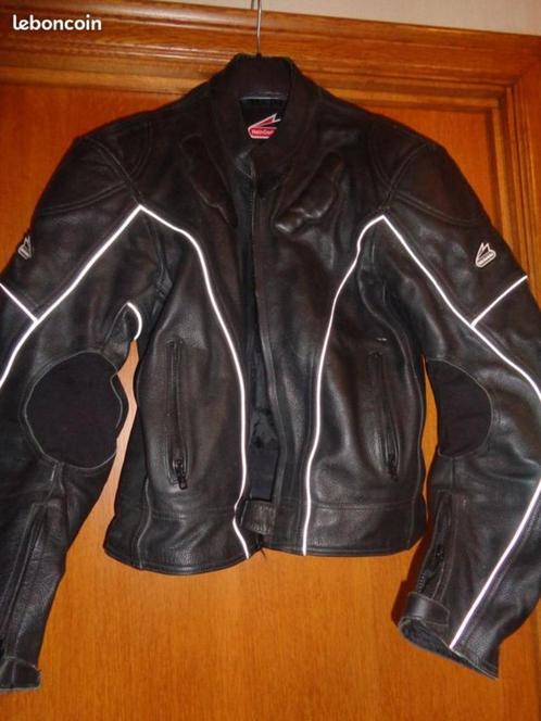 blouson cuir noir pour motard, Motoren, Kleding | Motorkleding, Ophalen