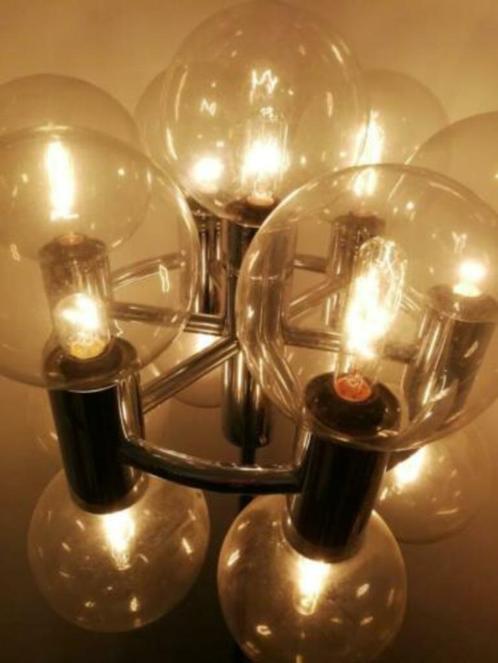 Lampadaire Vloerlamp 13 bulles Vintage Ishii, Maison & Meubles, Lampes | Lampadaires, Utilisé, 150 à 200 cm, Verre, Métal, Enlèvement ou Envoi