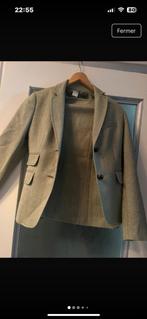 Ensemble chic J.Crew laine anglaise – Veste + Jupe, Ophalen of Verzenden, Zo goed als nieuw, Grijs, Jasje