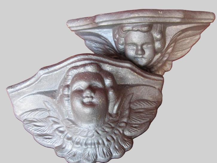 engel bloembakken gietijzer tuinornamenten., Antiek en Kunst, Curiosa en Brocante, Ophalen