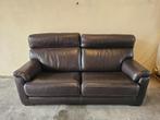 Tweezit donker bruin, Huis en Inrichting, Ophalen, 100 tot 125 cm, Driepersoons, Leer