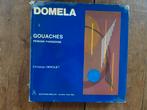 DOMELA, gouache d'époque parisienne, Christian Derouet, Envoi, Utilisé, Peinture et dessin