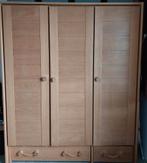 Kledingkast met spiegel hout vintage, Huis en Inrichting, Kasten | Kleerkasten, Ophalen, Gebruikt