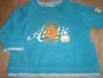 blauwe longsleeve Hema maat 68, Kinderen en Baby's, Babykleding | Maat 68, Gebruikt, Ophalen of Verzenden, Hema, Jongetje