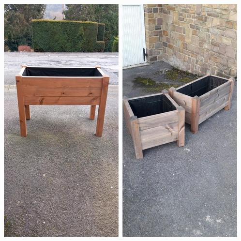 Jardinières sur pied , bac à fleurs en bois . 100x50x80., Tuin en Terras, Bloembakken en Plantenbakken, Zo goed als nieuw, Hout