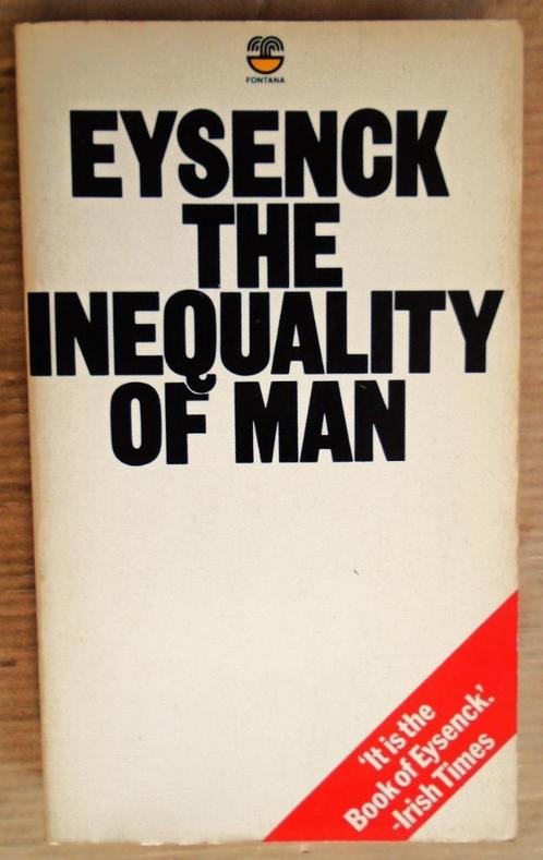 The Inequality of Man - 1975 - Hans J. Eysenck (1916-1997), Livres, Livres d'étude & Cours, Utilisé, Ne s'applique pas, Enlèvement ou Envoi