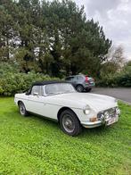 MG B cabrio 1970, Auto's, Zwart, Cabriolet, Wit, Leder