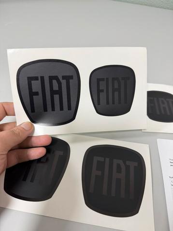 Fiat 500 vinyl badge overlays black stickers glow reflector beschikbaar voor biedingen