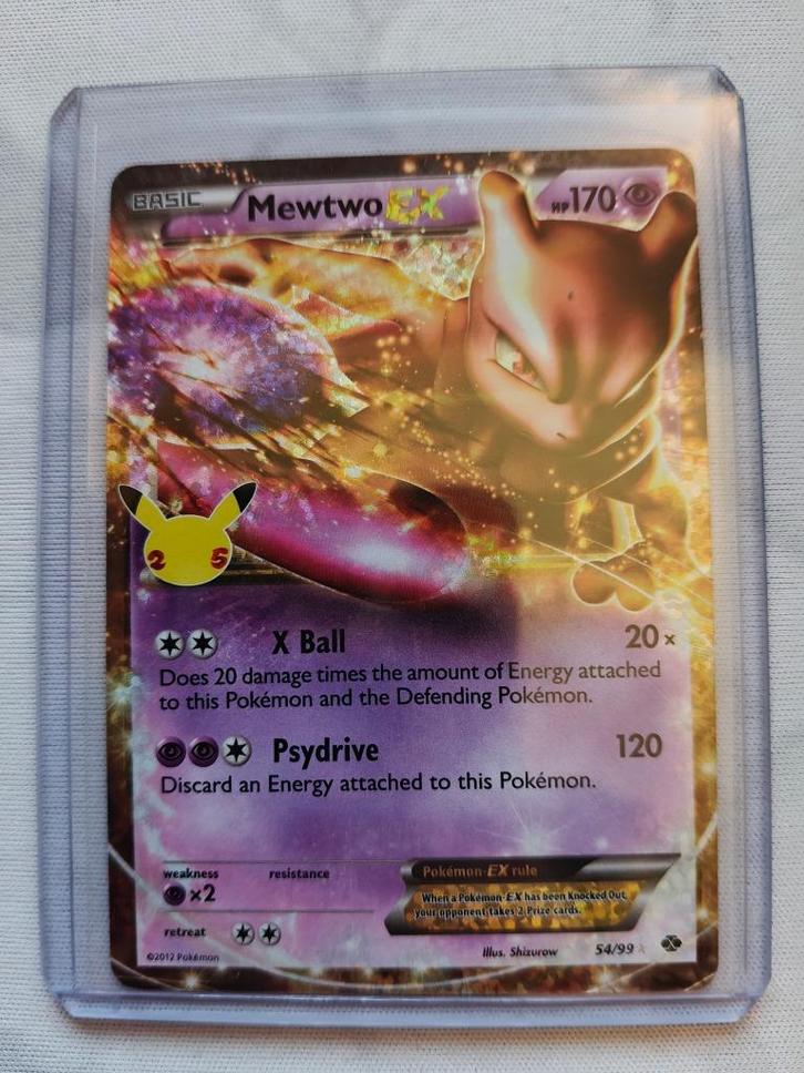 Carte Pokémon Mewtwo EX 54/99 - Celebrations en anglais., Hobby en Vrije tijd, Verzamelkaartspellen | Pokémon, Nieuw, Losse kaart