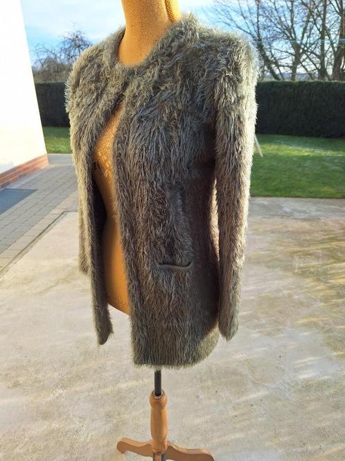 Veste Lola Liza taille 38 en fourrure à poils longs 38, Kleding | Dames, Jassen | Winter, Zo goed als nieuw, Maat 38/40 (M), Groen