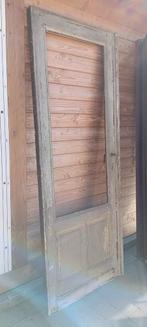 Oude volhouten deur herenhuis, Doe-het-zelf en Bouw, Ophalen, Gebruikt, 80 tot 100 cm, 215 cm of meer