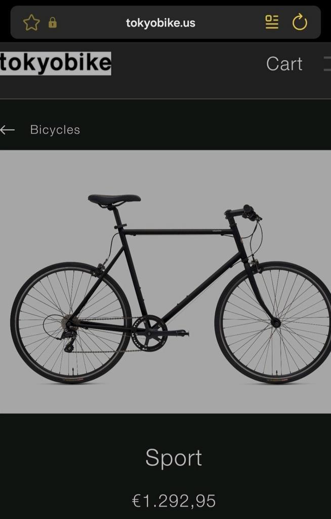 Hippe sportieve zwarte stadsfiets van Tokyobike, Fietsen en Brommers, Fietsen | Heren | Sportfietsen en Toerfietsen, Zo goed als nieuw