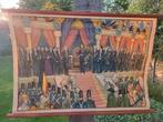oude schoolplaat inhuldiging van koning Leopold I, Antiek en Kunst, Ophalen of Verzenden
