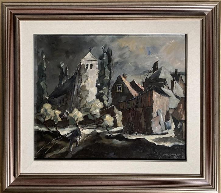 Œuvre de Gérard Gribaumont, Antiek en Kunst, Kunst | Schilderijen | Klassiek, Ophalen