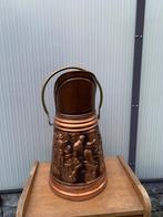 Koperen kolenkan, Huis en Inrichting, Kachels, Ophalen, Overige brandstoffen, Zo goed als nieuw, Vrijstaand