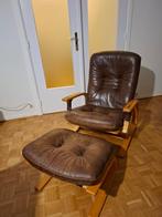 ViNTage – Fauteuil et repose-pied Scandinave, Enlèvement, Utilisé, Bois, Scandinave