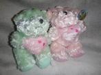nieuw roze en groen beertje - I love you - knuffel Valentijn, Ophalen of Verzenden, Nieuw, Beer
