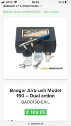 Airbrush Badger en compressor, Hobby en Vrije tijd, Schilderen, Zo goed als nieuw, Ophalen