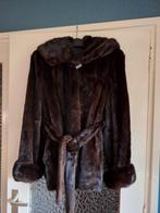 Vison nertsjas bontjas met kap. M40 42, Kleding | Dames, Jassen | Winter, Bruin, Zo goed als nieuw, Bontjas, Ophalen