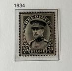 België 1934 – Postzegel Leopold III – 75c zwart, Ophalen of Verzenden