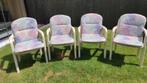 4 Tuinstoelen Flair + kussens, Ophalen, Zo goed als nieuw, Kunststof, Stapelbaar