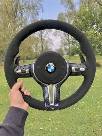 BMW custom GTS stuur (blauw carbon + magnet shifters UNIEK) beschikbaar voor biedingen