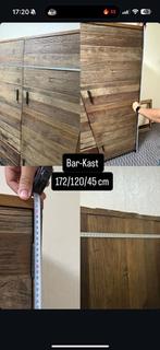 Buffet-Bar kast van gerecycleerd hout, Huis en Inrichting, Kasten | Buffetkasten, Ophalen, 100 tot 150 cm, Teakhout, Zo goed als nieuw