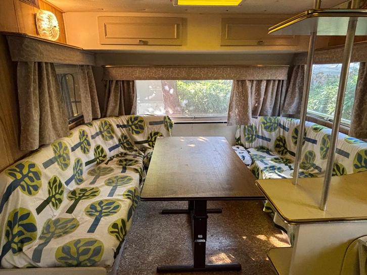 Stacaravan met voortent en inboedel, Caravans en Kamperen, Stacaravans, Ophalen