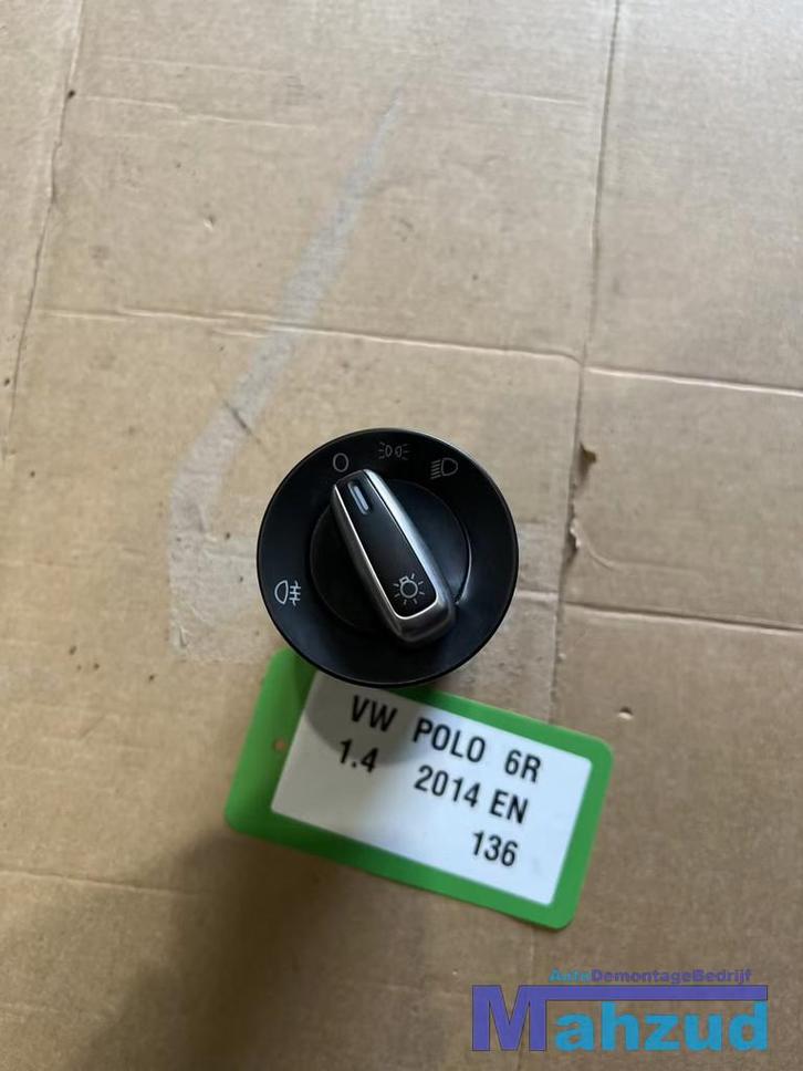 VW POLO 6R verlichting licht schakelaar 2009-2017, Auto-onderdelen, Dashboard en Schakelaars, Volkswagen, Gebruikt