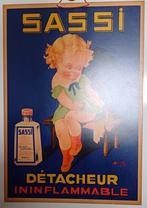 Affiche Sassi uit de jaren 1920-1930 42x30cm, Utilisé, Enlèvement ou Envoi, Panneau publicitaire