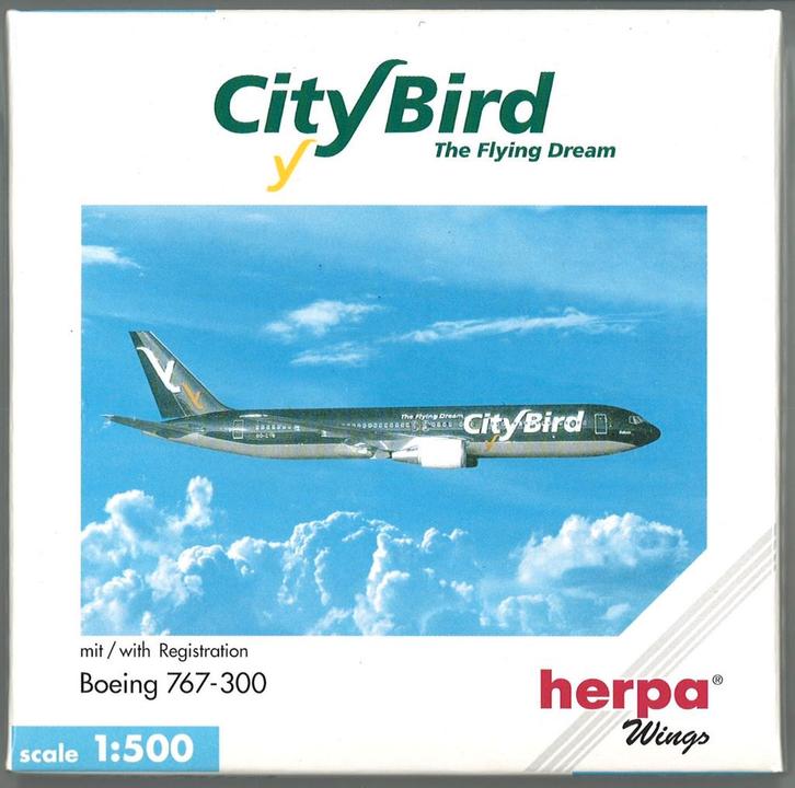 City Bird Scale 1-500 model Boeing B767-300 OO-CTQ Sabena, Collections, Aviation, Neuf, Modèle réduit, Enlèvement ou Envoi