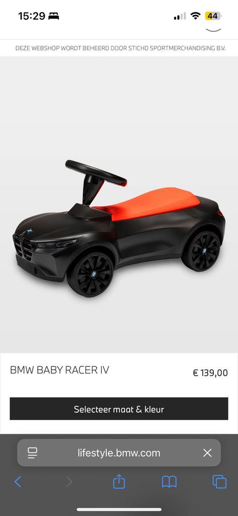 BMW Baby Racer Loopauto, Kinderen en Baby's, Speelgoed | Buiten | Voertuigen en Loopfietsen, Zo goed als nieuw, Ophalen