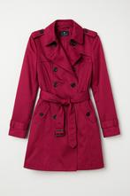 Chic & Jeune frambooskleurige trenchcoat maat 36/38, Overige kleuren, Ophalen of Verzenden, Zo goed als nieuw, Maat 36 (S)