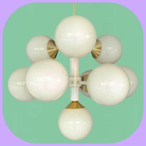 Space age Sputnik plafondlamp, Huis en Inrichting, Lampen | Plafondlampen, Gebruikt, Kunststof, Metaal, Ophalen