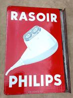 panneau publicitaire émaillé double face Rasoir PHILIPS, Collections, Enlèvement ou Envoi, Comme neuf, Panneau publicitaire
