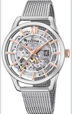 Montre Festina mécanique, Handtassen en Accessoires, Horloges | Dames, Staal, Staal, Polshorloge, Zo goed als nieuw