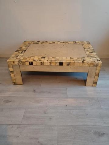 VINTAGE SALONTAFEL MET HOORN INLEG beschikbaar voor biedingen